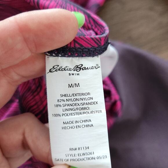 Eddie Bauer‎ One Piece Swimsuit Tropical M Resortwear Beach Vacation  Coastal - Picture 3 of 3